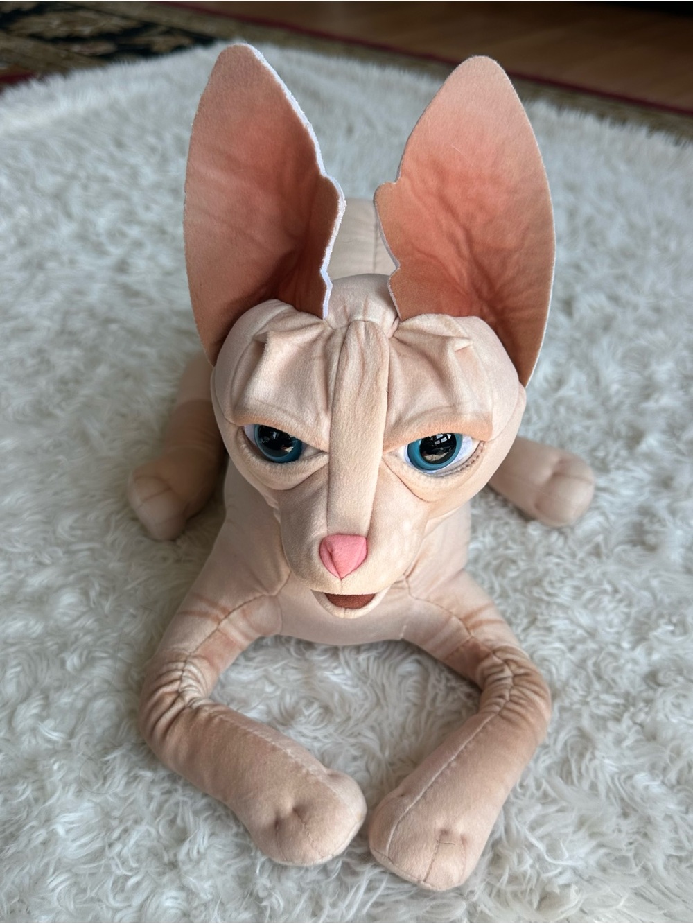 Folkmanis Sphynx Hairless Cat Plush Puppet Stuffed Animal